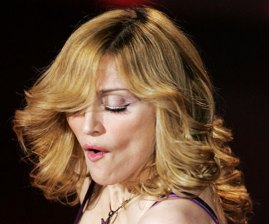 Madonna sztuczne rzęs składające się z włosia norek oraz diamentów